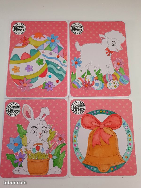 Lot de cartes de vœux pâques (image 1)
