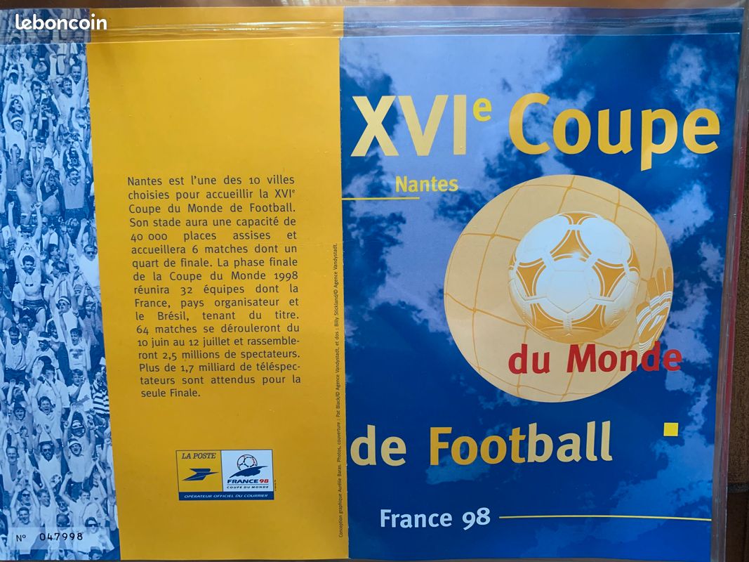 Affiche Originale Coupe Du Monde France 1998 - Ville De Nantes