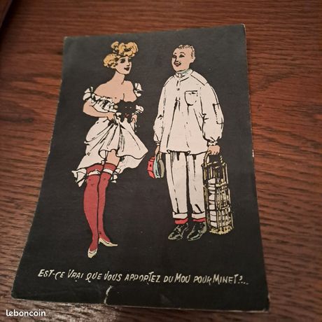 Carte postale érotique vintage - Vente aux enchères sur Internet / Enchères en ligne - Prix