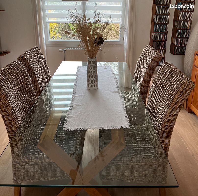 Lot de 4 chaises jonc de mer (image 1)