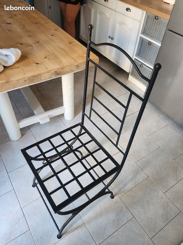 Lot de 4 chaises en fer forgé (image 2)