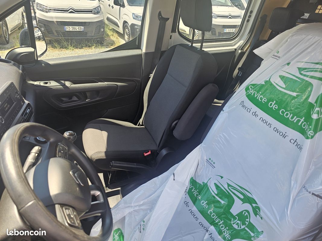 Citroen BERLINGO VAN XL 850KG BLUEHDI 100 S&S CABINE APPROFONDIE GRIP CONTROL 5 PLACES (image 5)