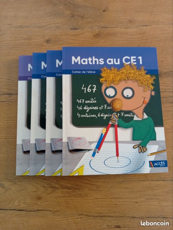 Fichier ACCES Maths CE1, édition 2023, lot de 4 (image 1)