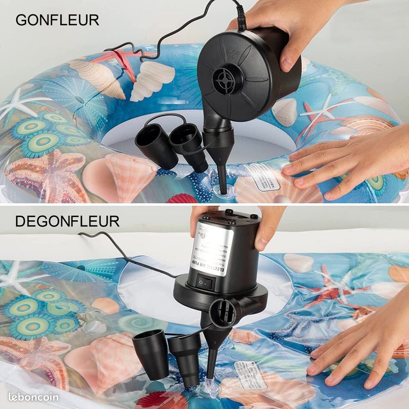 Perfeclan Pompe à Air Électrique 650W Multifonction - Gonfleur Dégonfleur Rapide Pour Bateau, Ballon Et Matelas