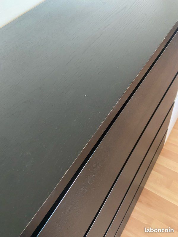 Commode MALM IKEA noire (image 2)