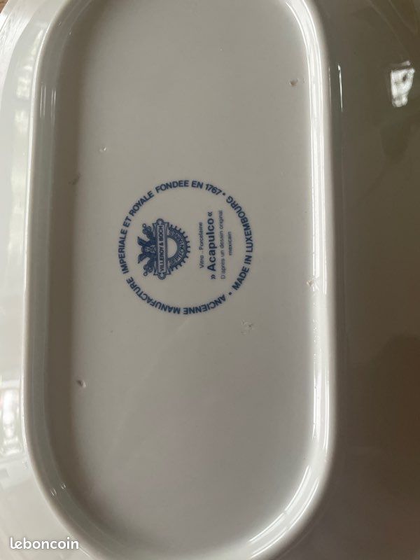 Vintage Villeroy & Boch « Acapulco » – 1 Ravier & 3 Sous-tasses (Estampilles Luxembourg - Parfait état) (image 18)