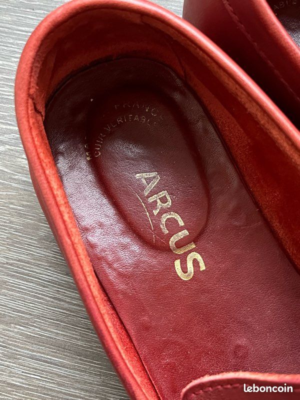Mocassins Arcus cuir rouge 41 (image 6)