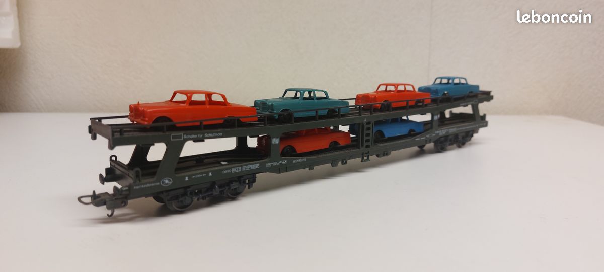 Train marchandise lima 1-403029c grue, porte voiture No JOUEF