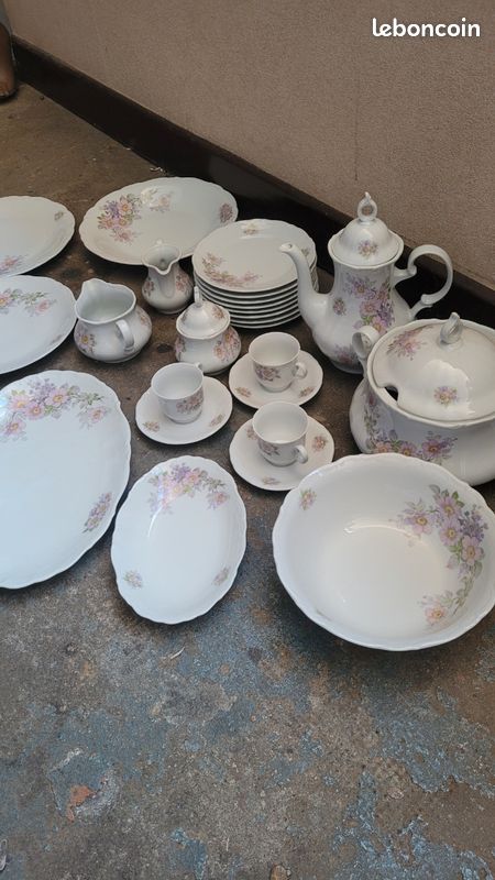 Service de table en porcelaine Winterling Bavaria – Décor floral – Très bon état (image 3)