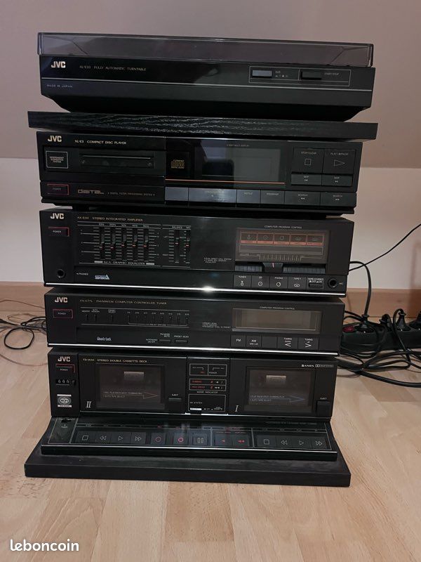 Chaîne Hi-Fi Vintage JVC E33 complète 5 éléments + enceintes - 1987 (image 1)