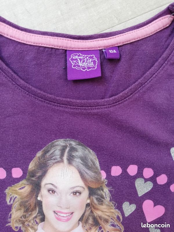 Haut Manches Longues Fille 10-12 Ans – Lands' End Rayures Violettes – Neuf Sans étiquette