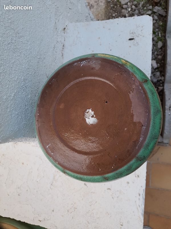 Vase terre/ceramique vert (image 5)