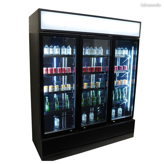 ✅Prix TTC - Vitrine murale réfrigérée frigorifique +1°C/+10°C - 3 portes noire - Livraison Offerte dans toute la France (image 4)