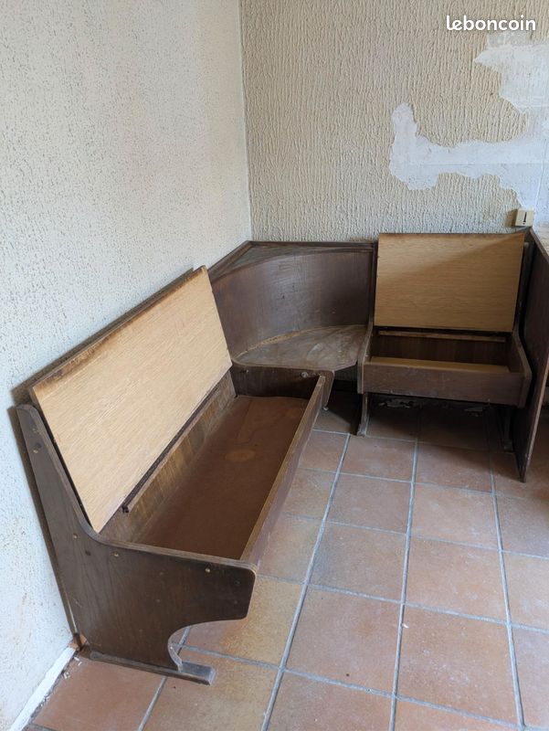 Banc d'angle banquette bois (image 2)