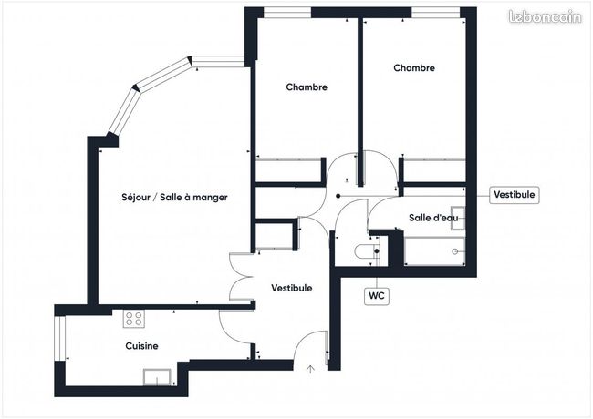 Appartement 3 pièces 73 m²