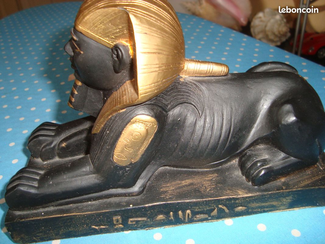 ANCIEN ENCRIER EN BRONZE SPHINX COUCHÉ/7035B0