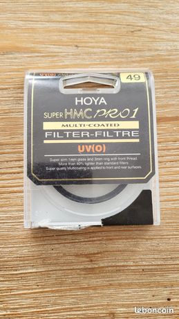 Filtre UV HOYA Pro1 Super HMC – Diamètre 49 Mm (Revêtement 12 Couches, Haute Transmission)