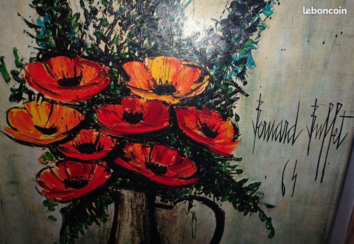 Reproduction tableau de Bernard Buffet « les pavots » (image 2)