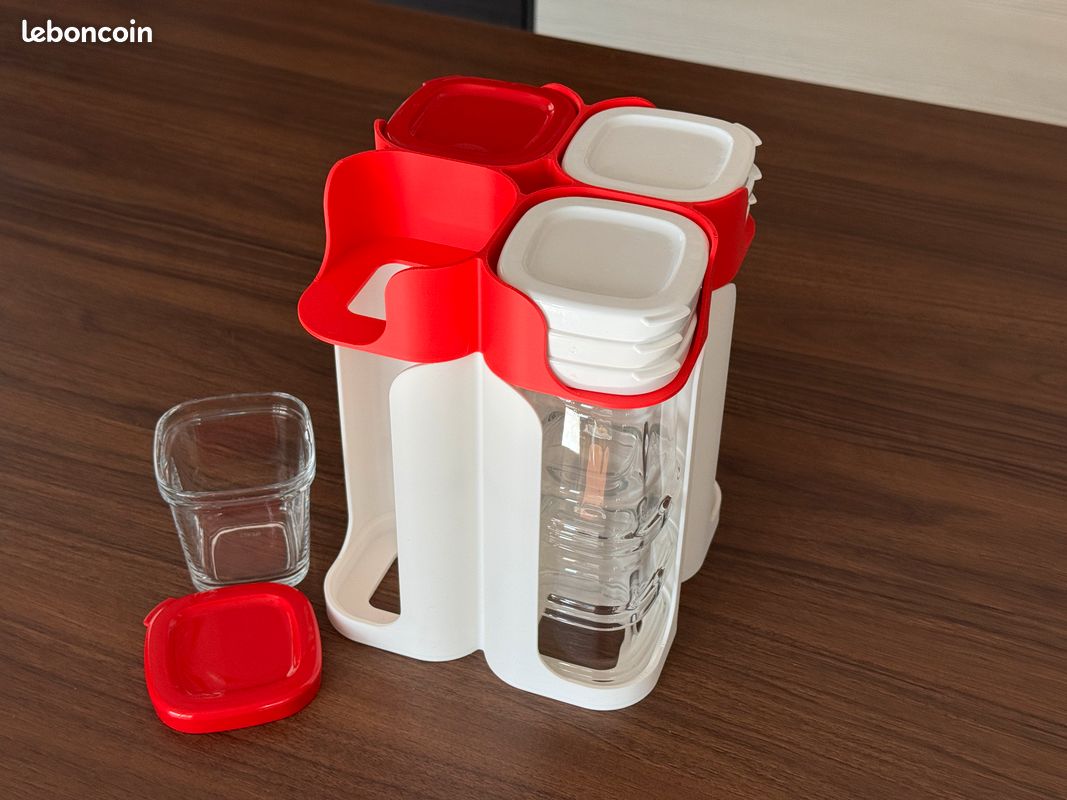 Rangement 12 Pots + 12 Couvercles Pour Yaourtière Seb Multidélices - Fabriqué En France - Gain De Place
