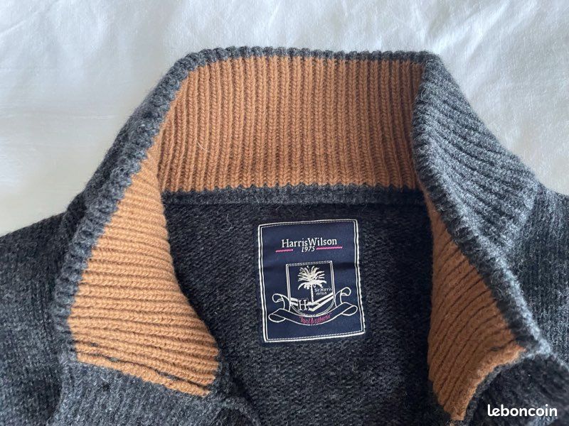 Pull homme Harris Wilson taille XXL 80% laine d'agneau, 20