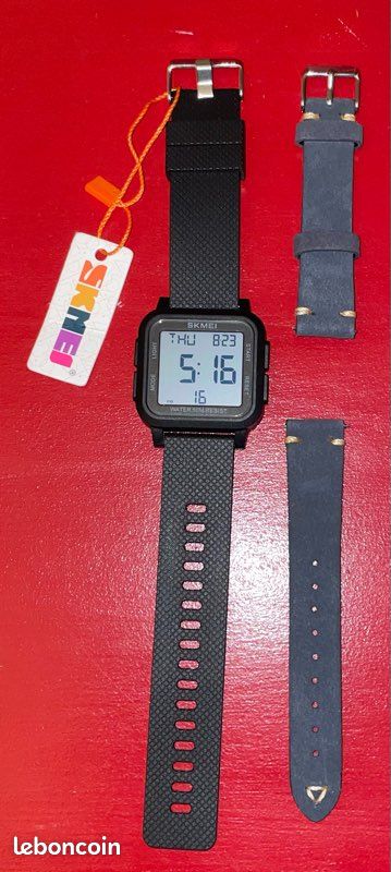 Lot De 5 Paires Bracelets Montre Cuir Véritable 22 Mm - Multicolore, Avec Barres à Ressort, Fabrication Inde