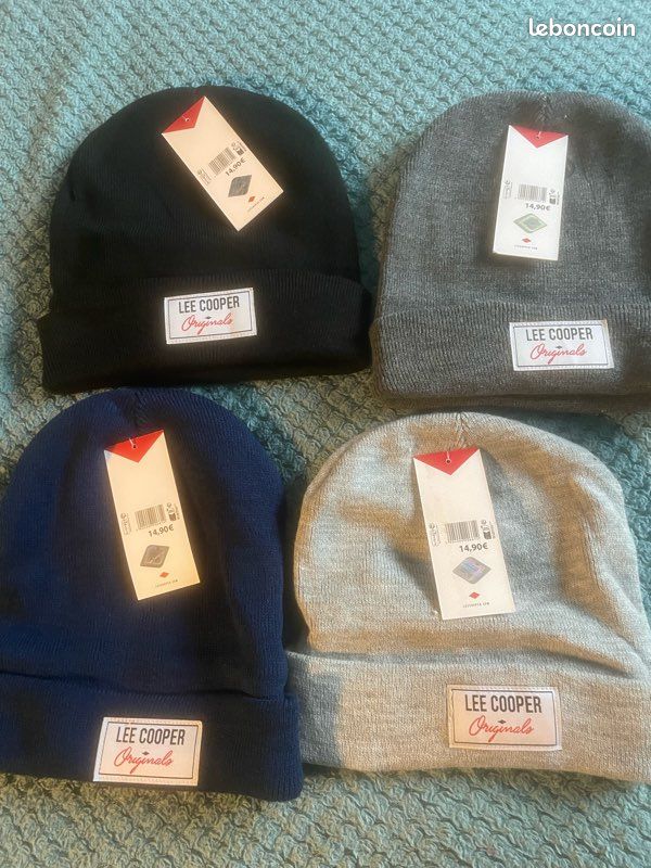 Bonnet Noir Nelly – Lee Cooper – Taille Unique – Acrylique – Neuf Avec étiquettes
