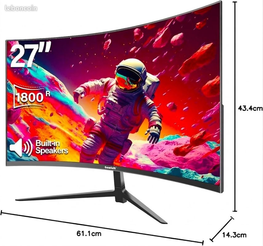Écran PC 27" 1920x1080 180hz Gawfolk (image 1)