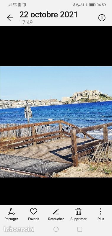 Studio bord de mer à Calvi a 150m de la plage (image 1)