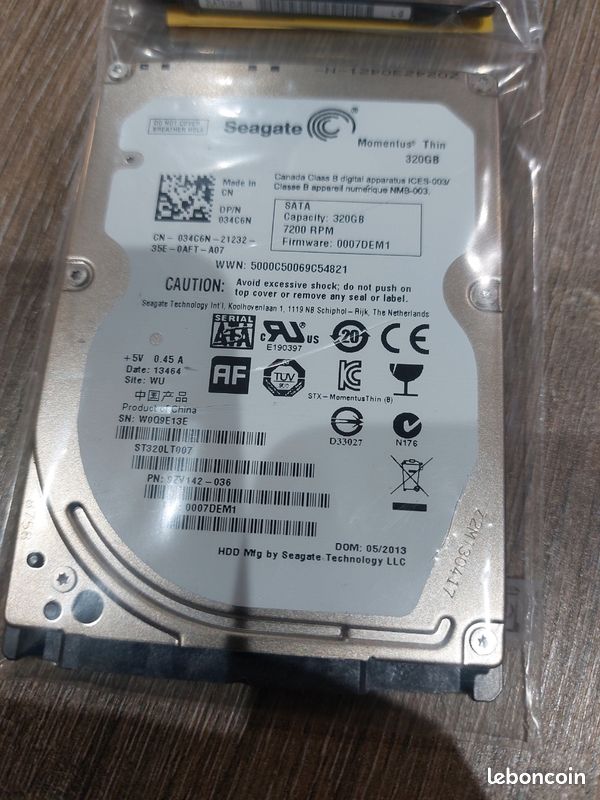 Lot De 10 Disques Durs SATA 2,5" 1 To – Tests OK, Bon État