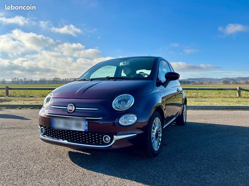 Fiat 500 (2) Lounge 105ch / 56 000 km / 1ère main / CarPlay / Toit pano ...