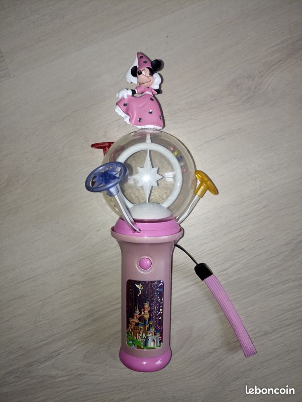 Jouet lumineux minnie disneyland paris fée rose tourne et lumière disney 29 cm (image 1)