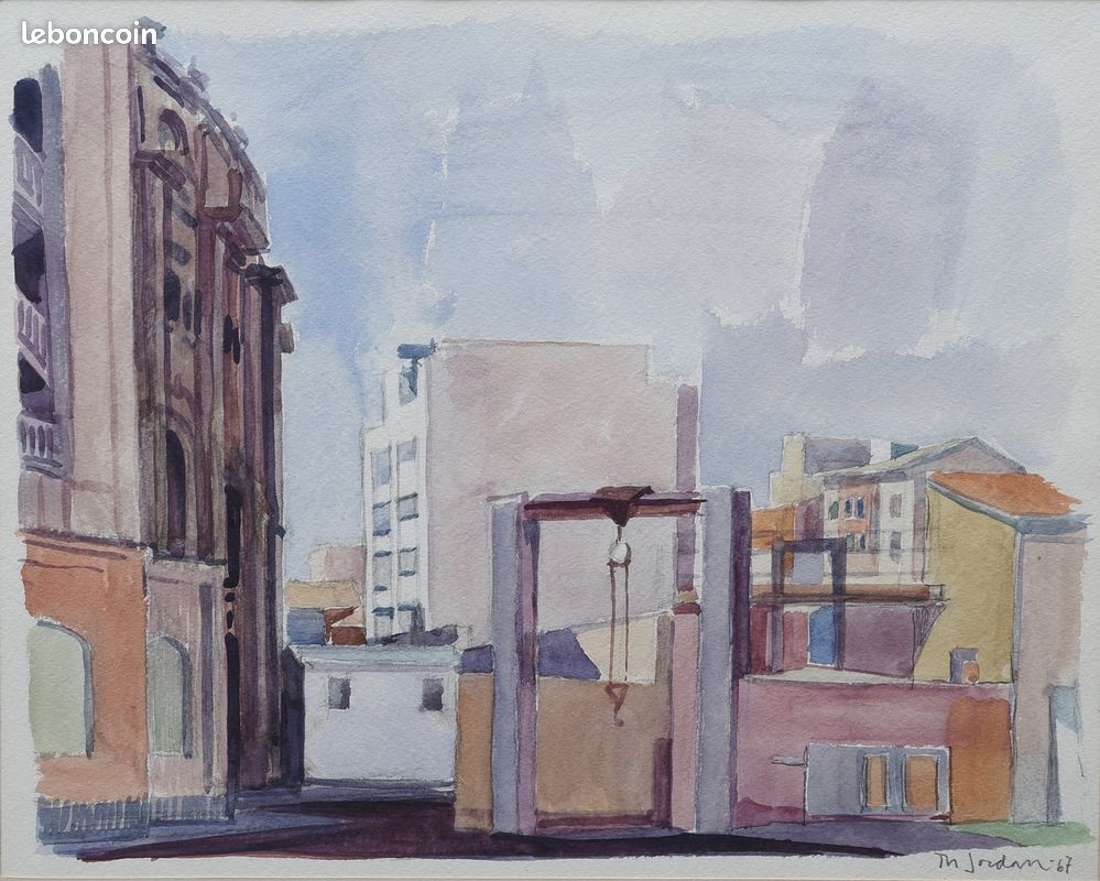 Aquarelle originale de Thore Jordan (1930 - 1997) (image 1)