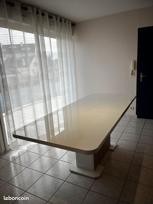 Table de repas extensible Bellini laqué blanc/chêne (image 7)