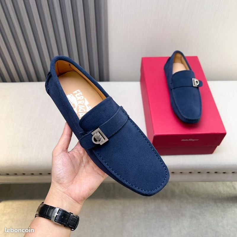 Mocassins Ferragamo bleus, pointure 43 (image 4)