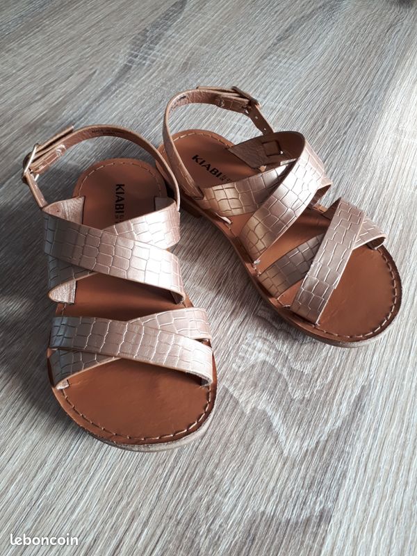 sandales plates kiabi sandale fille Sandales fille beige doré 26/27 Chaussures