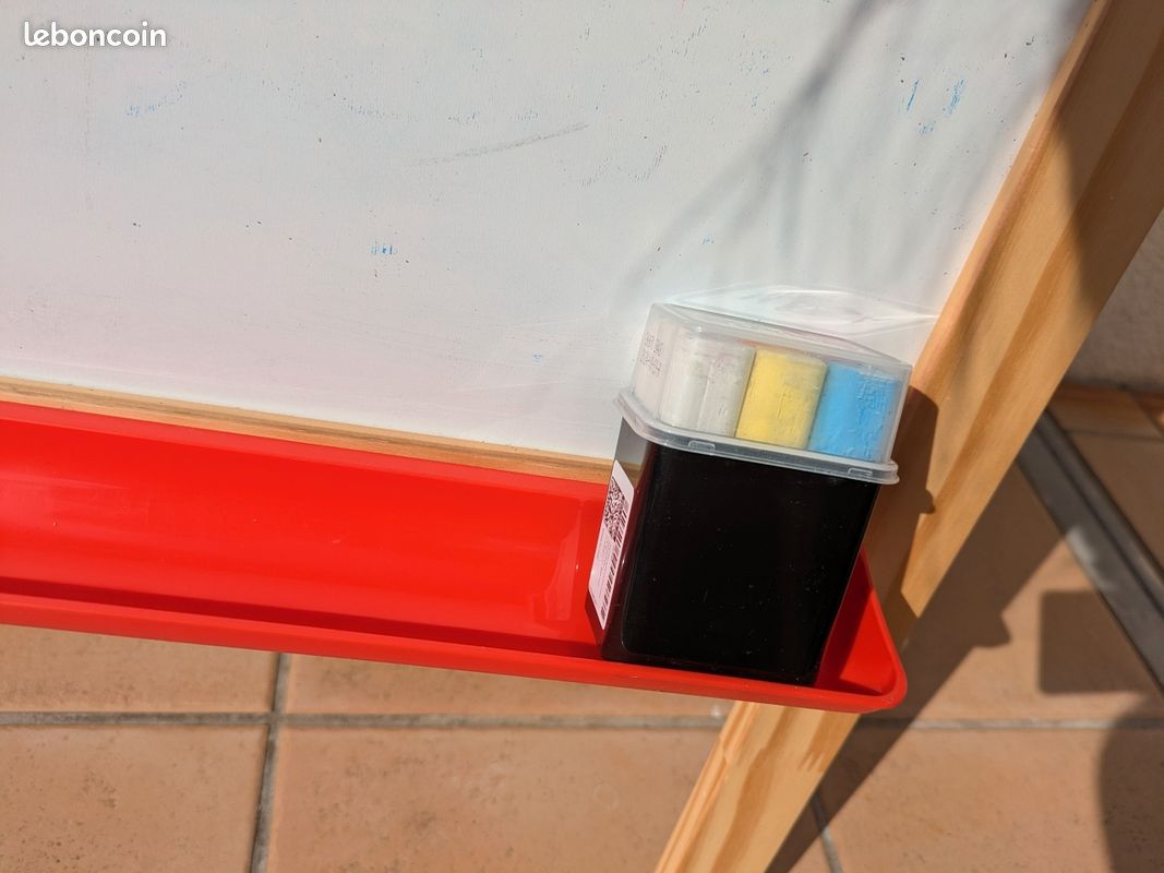 Chevalet avec tableau blanc, ardoise + accessoires (image 7)