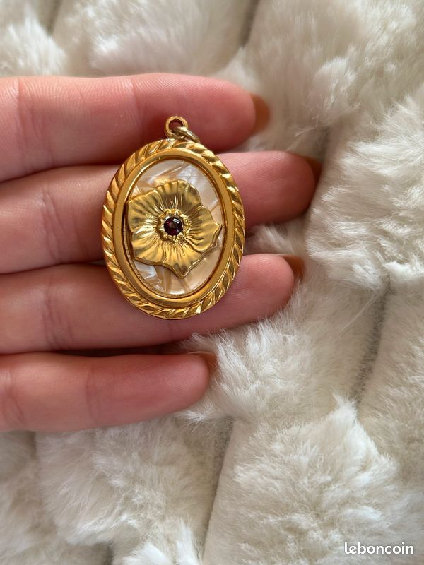 Magnifique pendentif vintage or (image 3)