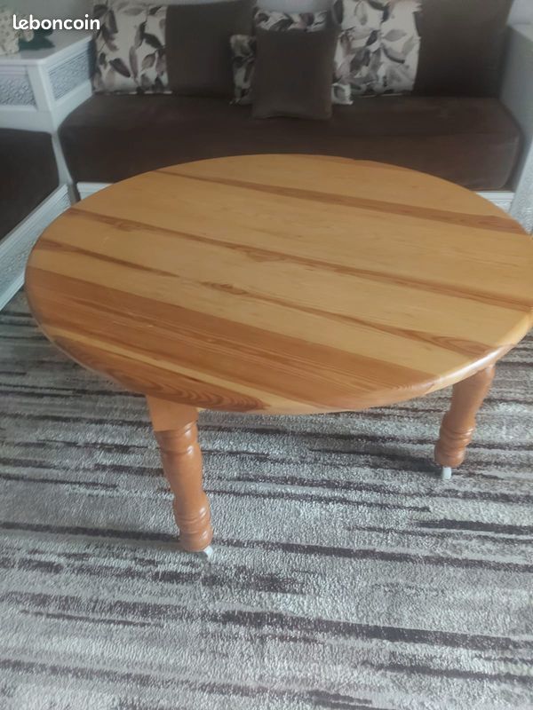 Table en bois ronde salle à mangé neuf (image 1)