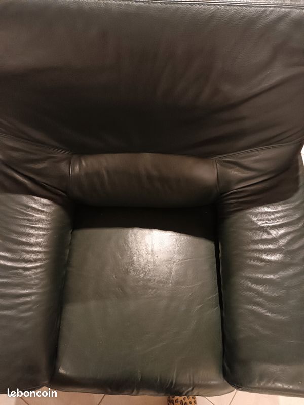 2 fauteuils cuir une place (image 3)