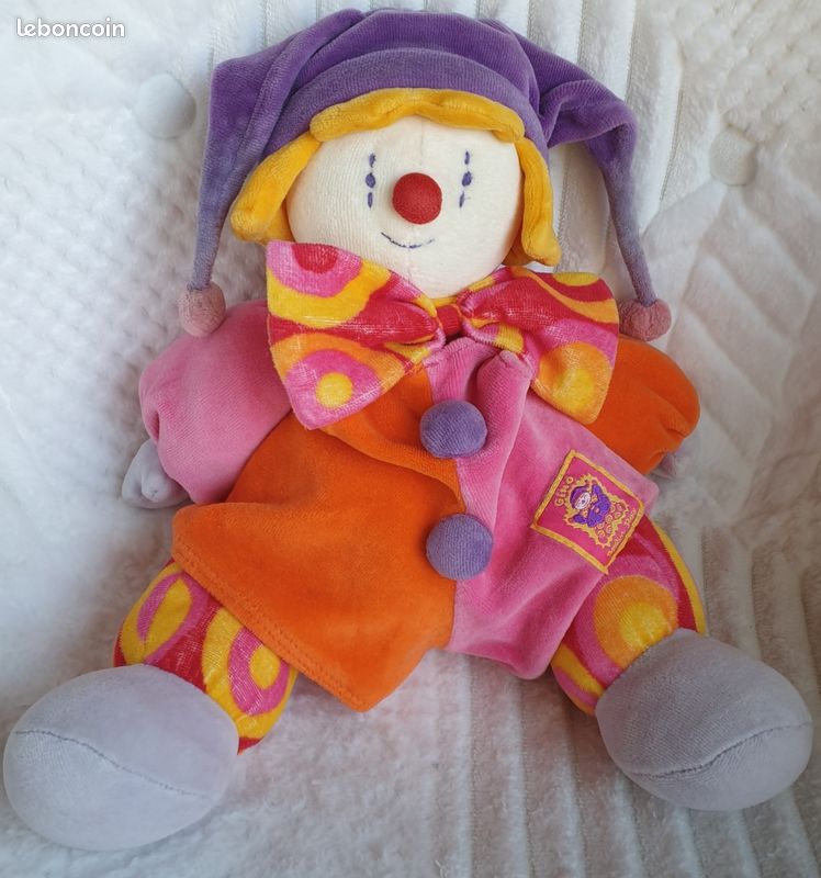 DOUDOU musical CLOWN multicolore GINO LE CLOWN MOULIN ROTY (image 1)