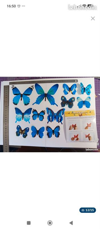 Lot 3D butterfly décoration (image 11)