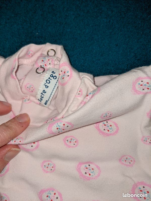 Tee-shirt manches longues rose (image 3)