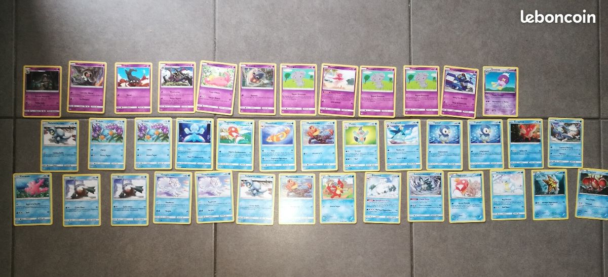 Cartes pokemon eau et psy 0,50 l'unité (image 1)