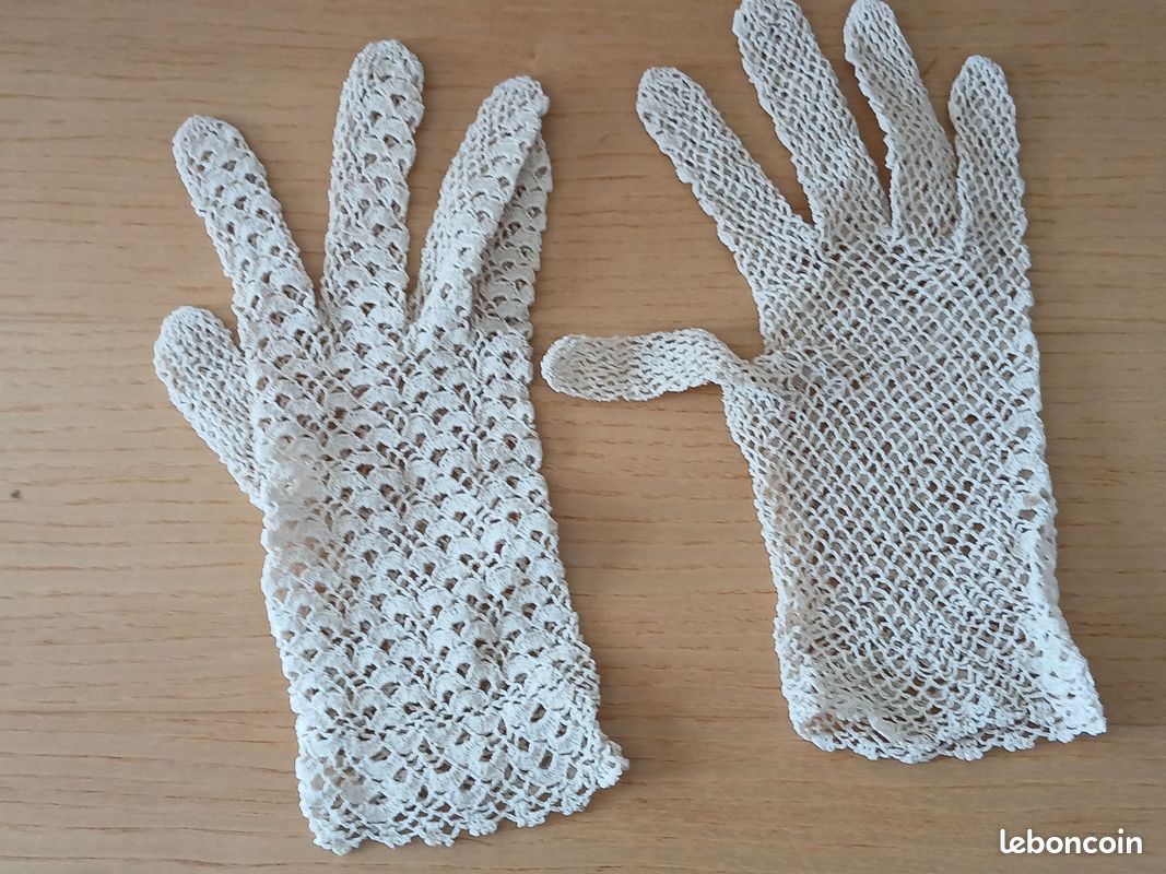 Paire de gants crochet vintage (image 2)