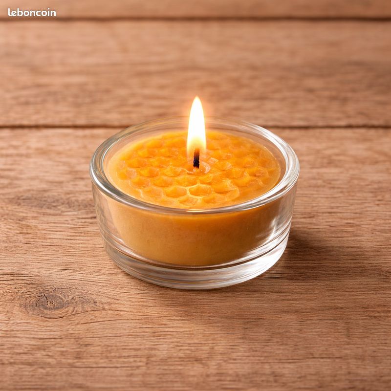 Lot De 15 Bougies Chauffe-plat En Cire D'abeille Pure - Durée 4-5h - Bougies Votives Naturelles Pour Ambiance Cosy Bougies Méditation Relaxation