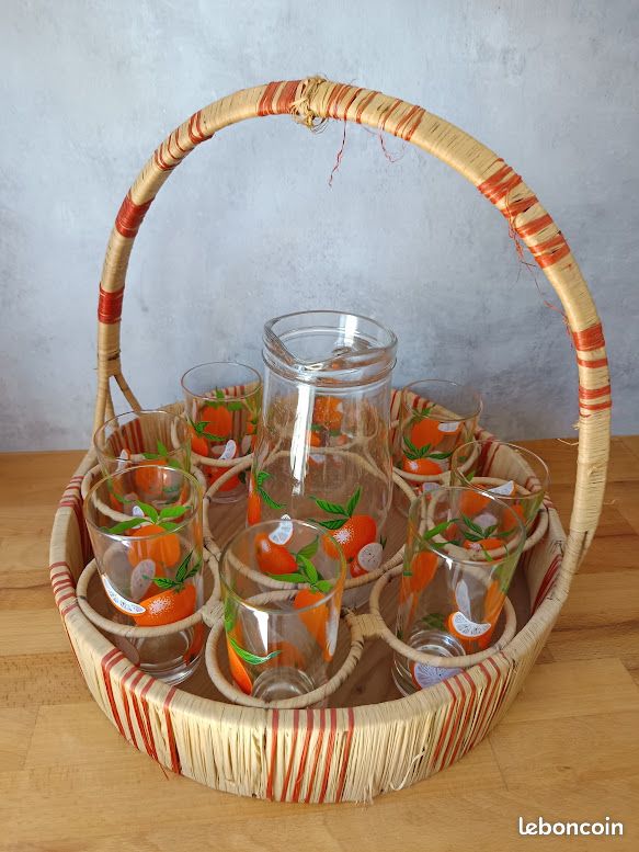 Service à Jus D'orange Complet Luminarc 1992 - Verres Et Boîte D'origine