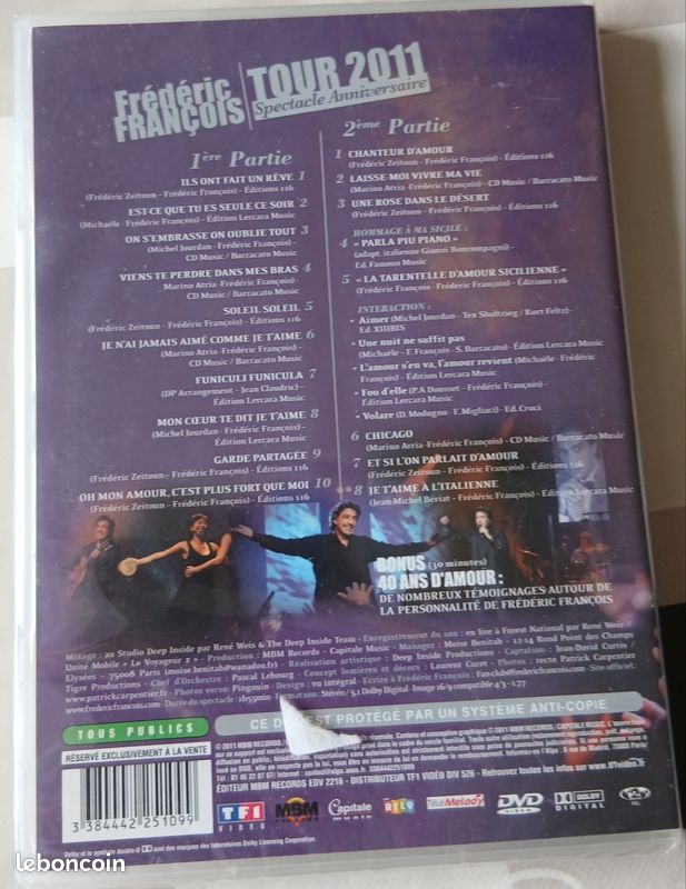 Dvd Frédéric François neuf (image 2)