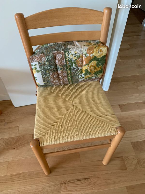 2 chaises bois clair (image 2)