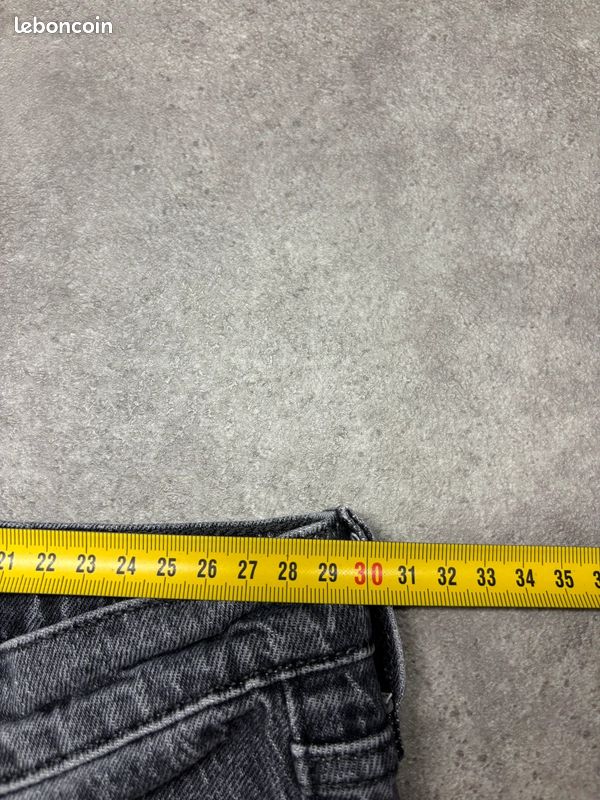 Jean Levi's Ribcage Straight Ankle premium taille haute en denim gris foncé | Taille 32 FR #SLCP58.78 (image 7)