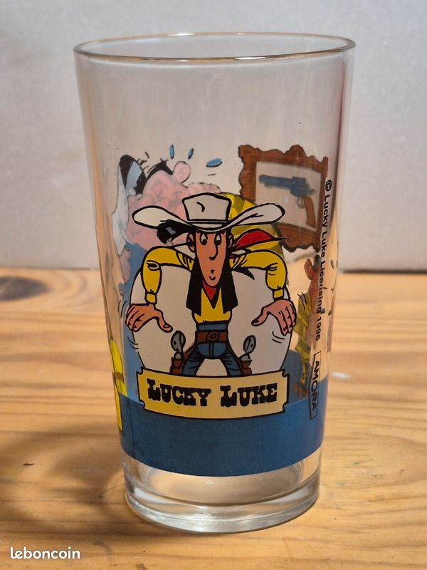 Lot de 3 Verres à moutarde LUCKY LUKE ¤ Long Drink 1996